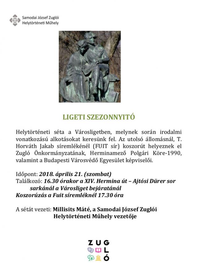 Ligeti szezonnyitó és helytörténeti séta