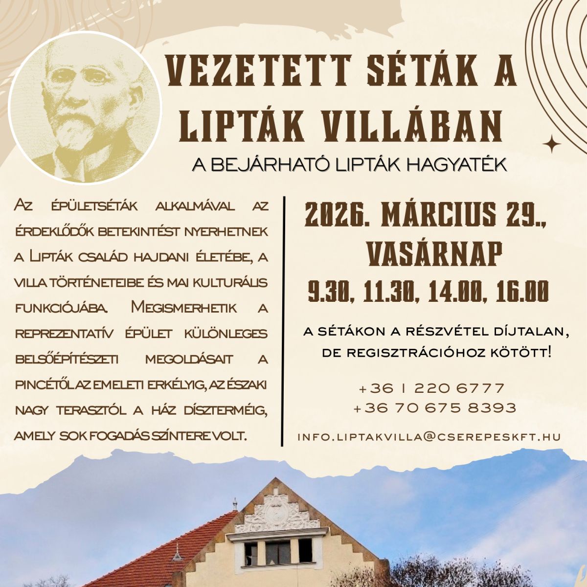 Vezetett séták a Lipták villában