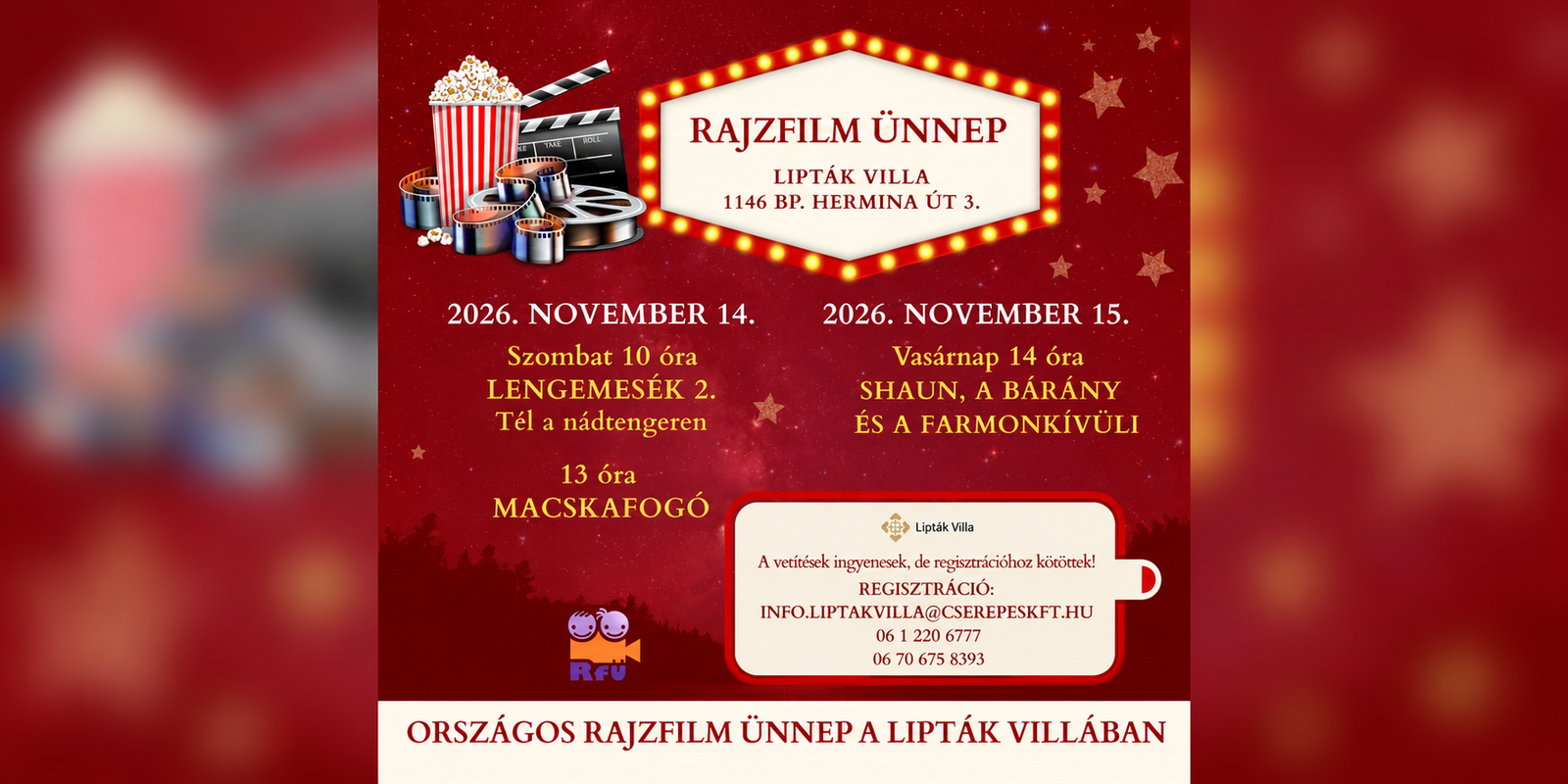 Országos Rajzfilm Ünnep a Lipták Villában